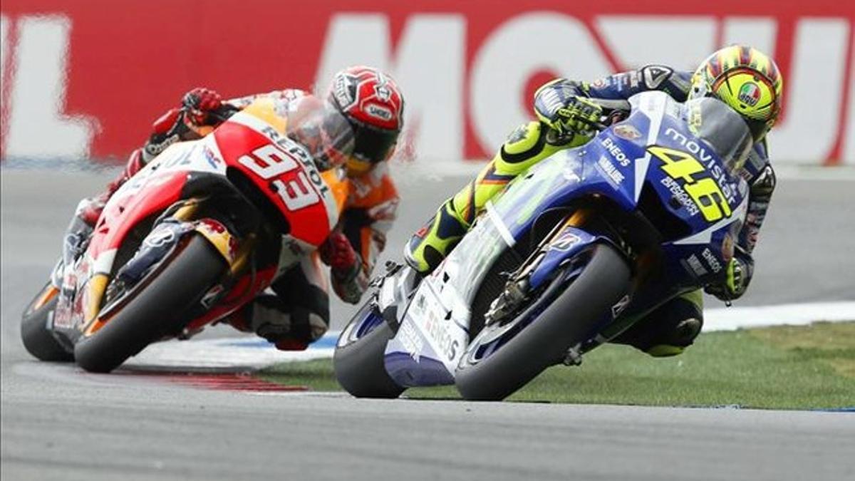 Rossi y Márquez en Assen