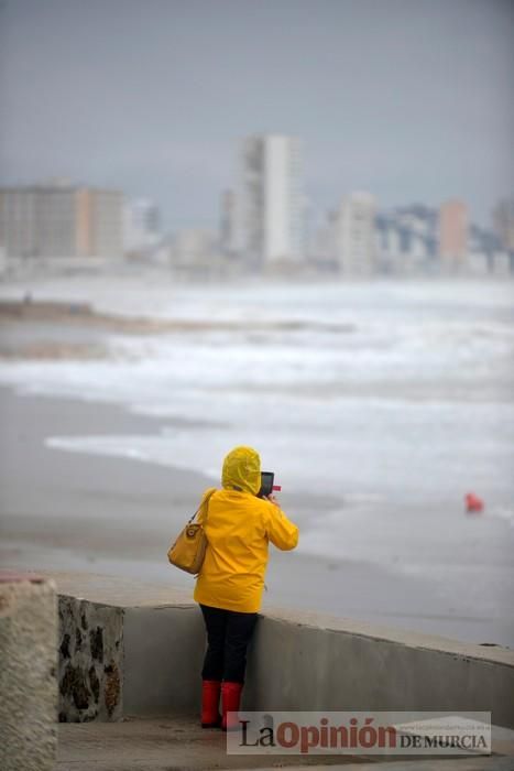 Temporal de lluvia y viento en La Manga y Cabo de