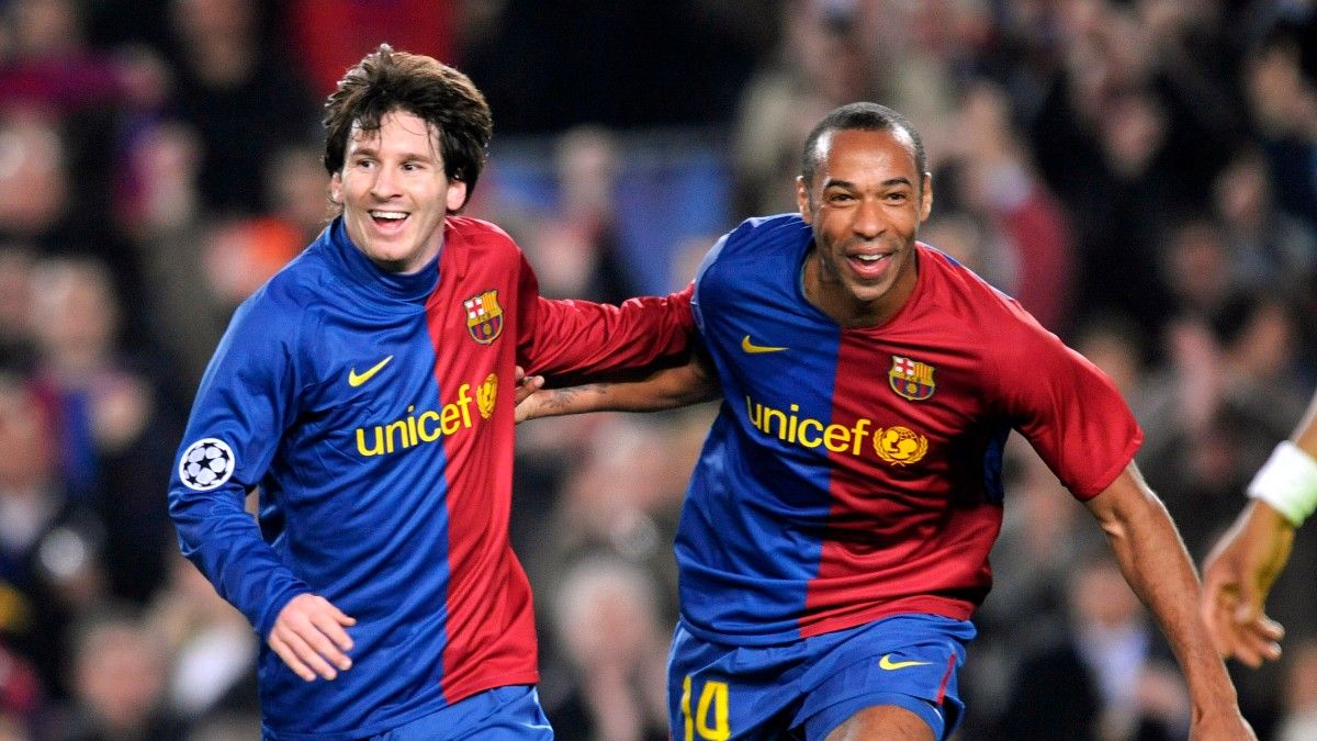 Messi y Henry coincidieron en el Barça