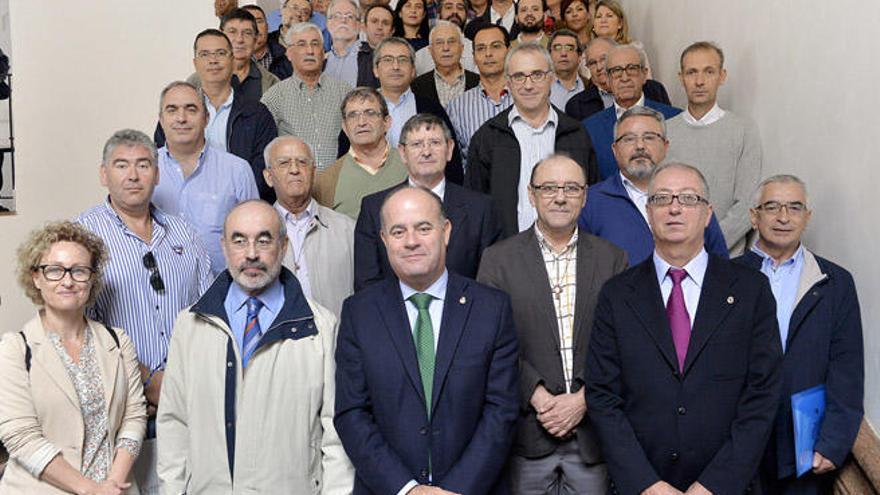 Manolo Barón, con los responsables de los colegios La Salle de Andalucía, España y Portugal.