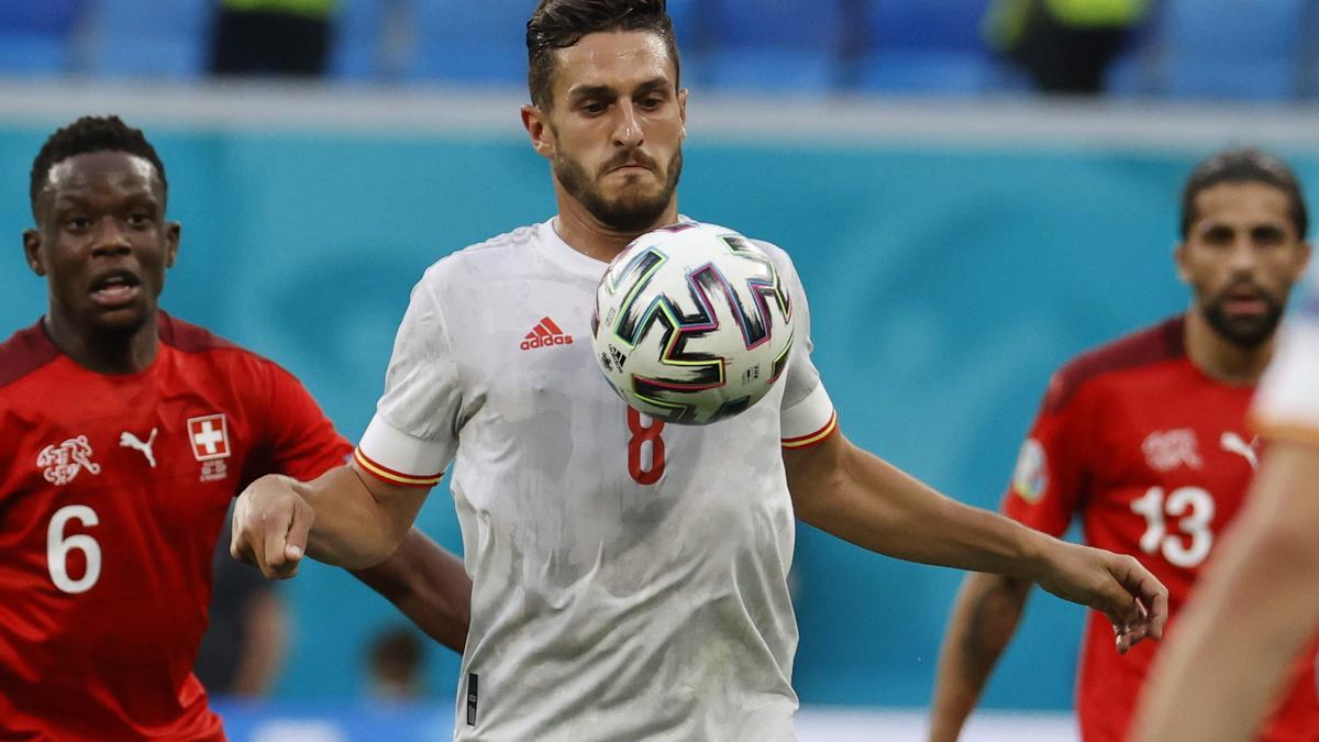 Koke en el partido contra Suiza.