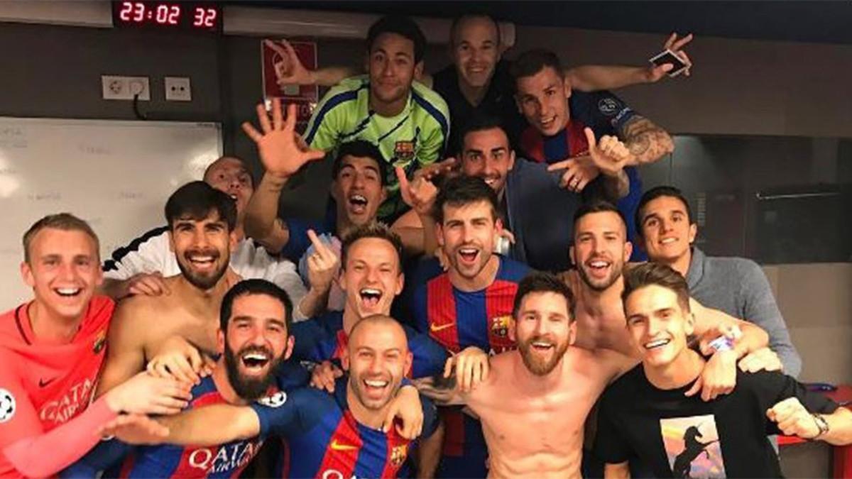 El 'selfie' de la remontada del Barça