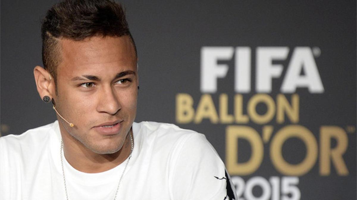 Neymar, tercer clasificado en el Balón de Oro 2015