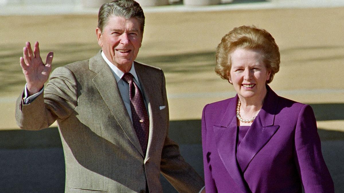 Ronald Reagan y Margaret Thatcher