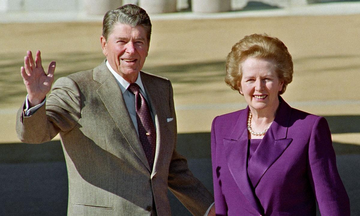Ronald Reagan y Margaret Thatcher, líderes de EEUU y Reino Unido en los 80