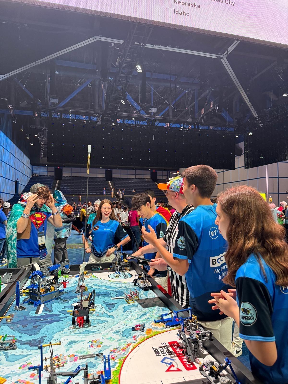 Robotech de Mollerussa, durante la Final Mundial de la First Lego League en Houston