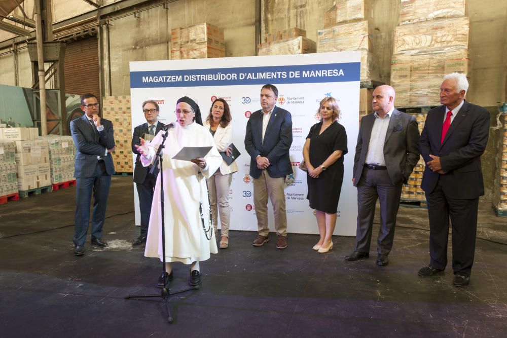 Manresa inaugura a Pirelli el primer magatzem del Banc dels Aliments a fora de Barcelona