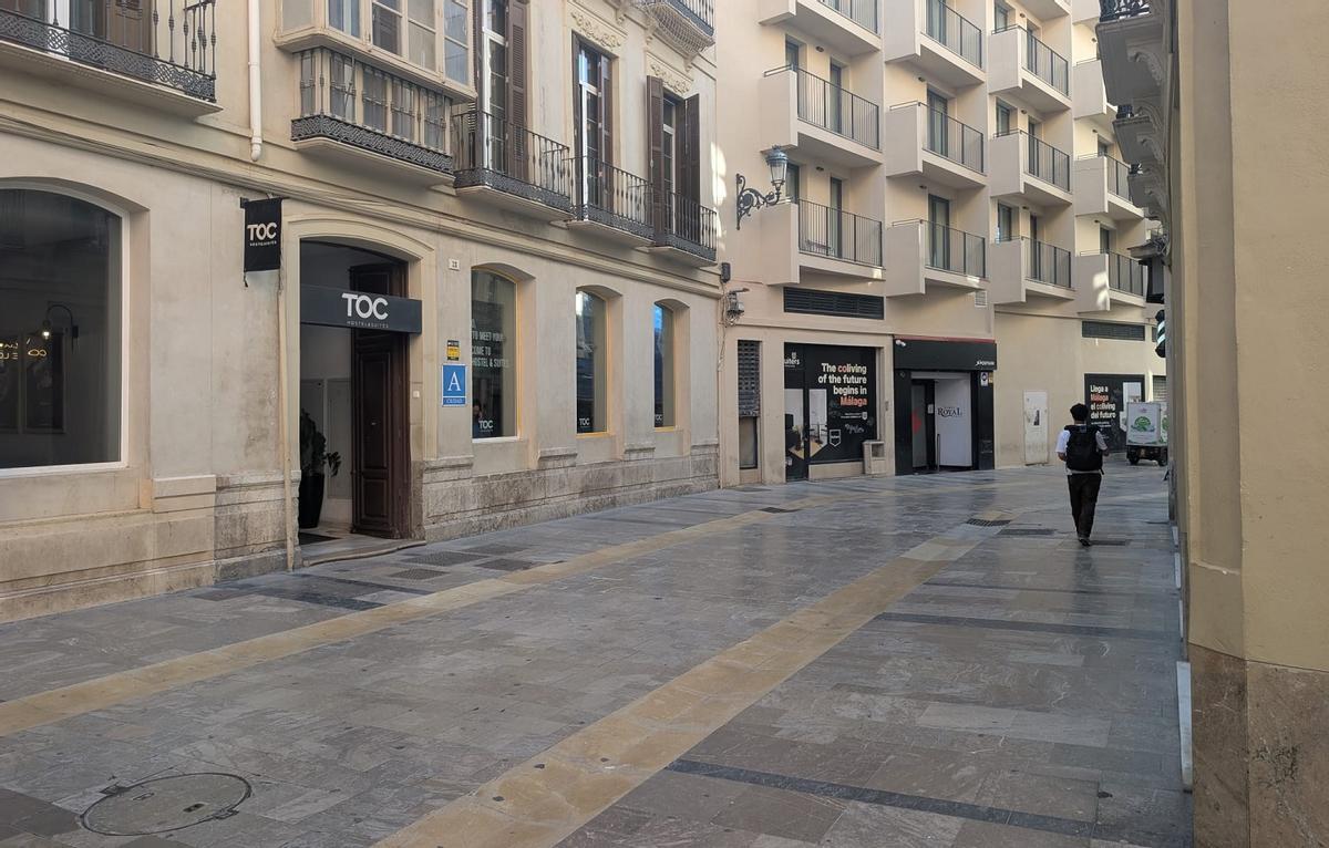 El hostal TOC Málaga, situado en la calle Comedias de Málaga, será ampliado con el edficio de enfrente.