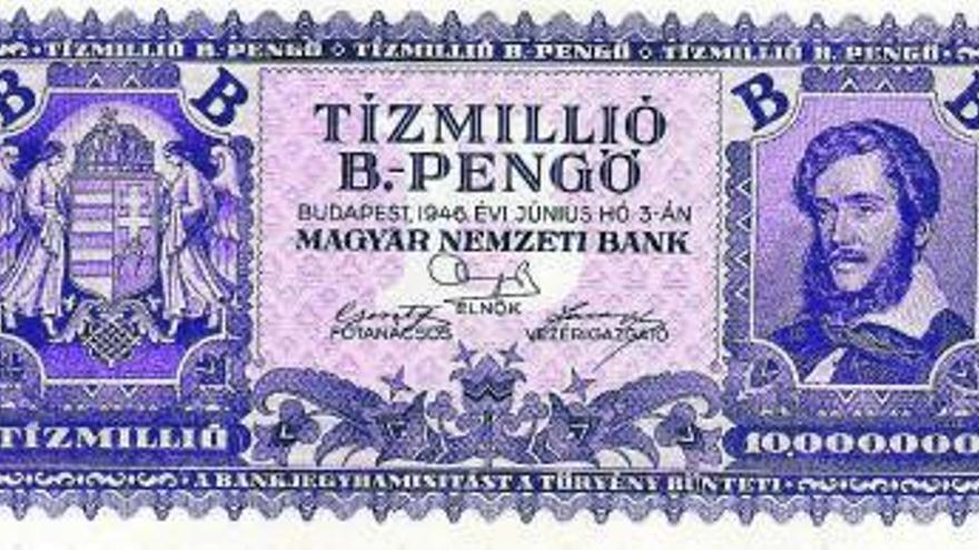 Billete de 10 millones de pengö de 1946.  | | BANCO NACIONAL DE HUNGRÍA