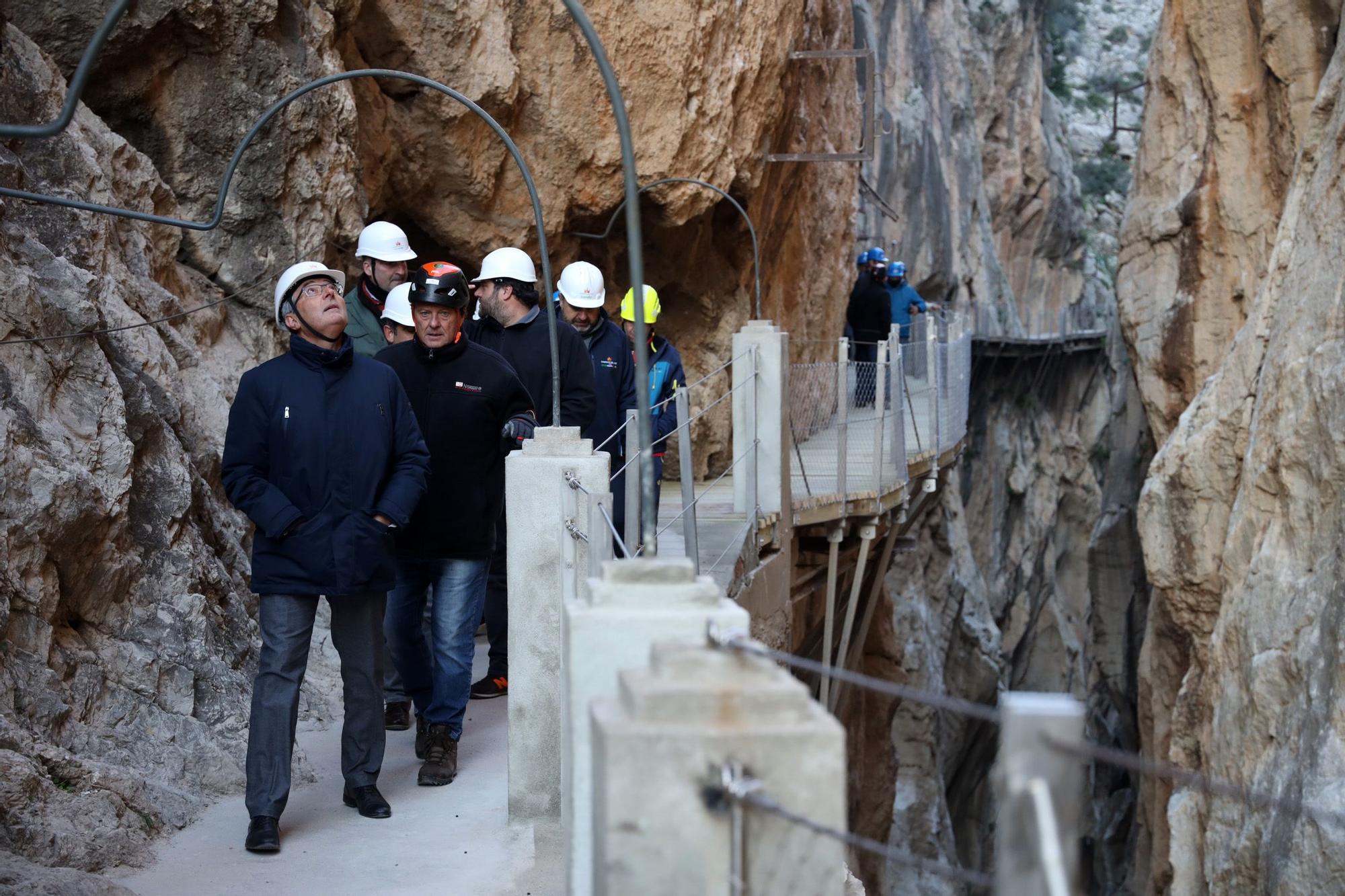 El Caminito del Rey reabre mañana su recorrido habitual tras los daños por los desprendimientos