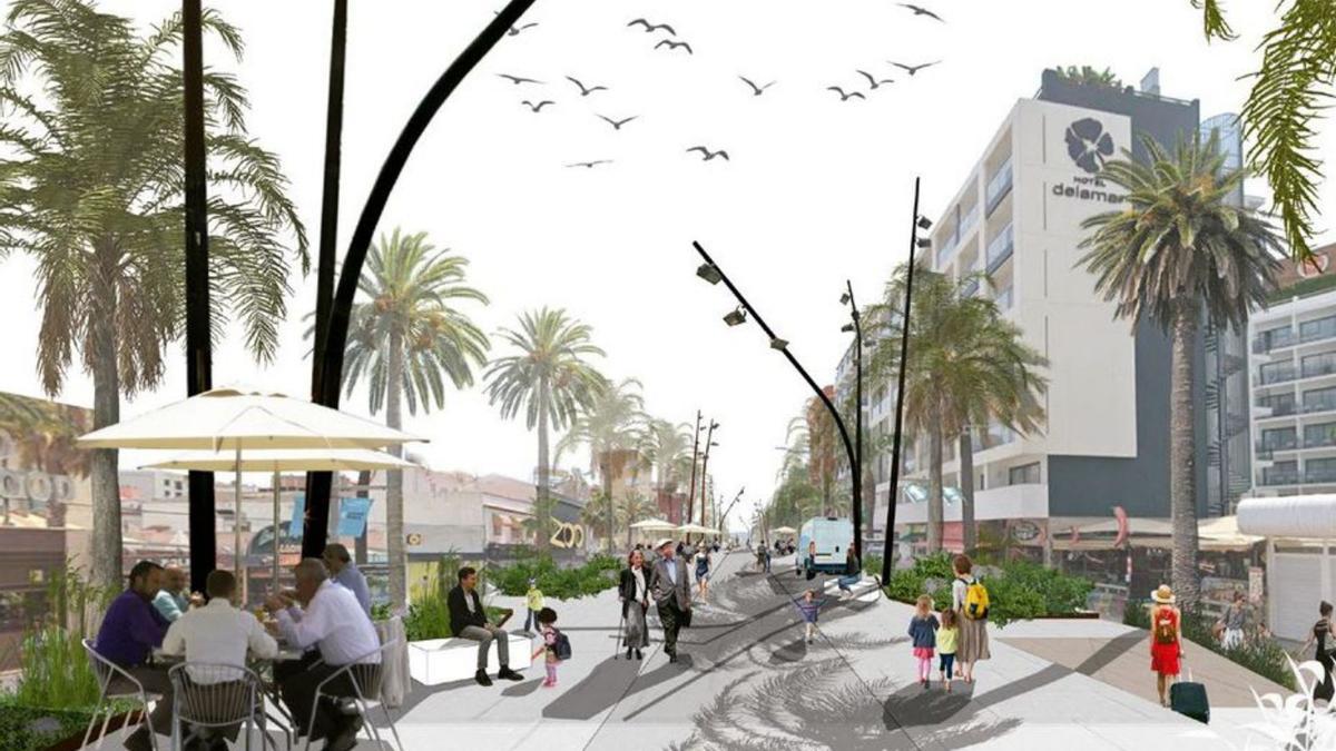 Render de com seria el nou eix urbà de Lloret. | AJUNTAMENT DE LLORET