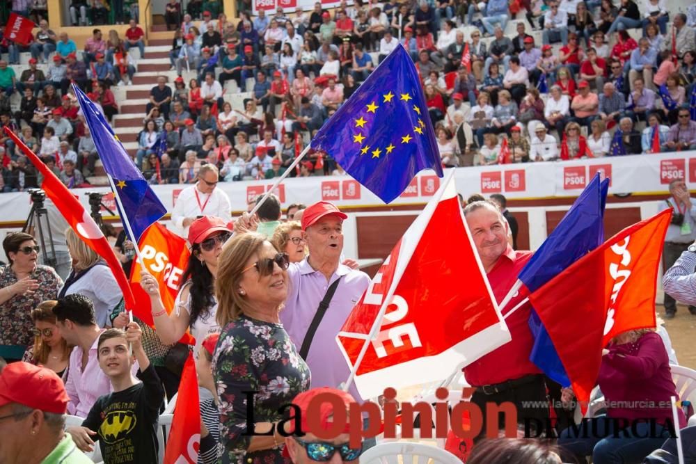 Pedro Sánchez en un acto de campaña del PSOE en Calasparra
