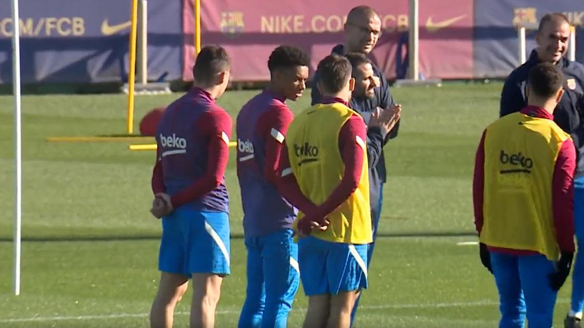 Ferran Jutglà, la gran novedad en el entrenamiento del Barça