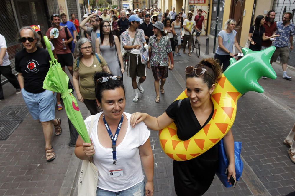 Manifestación contra la 'turistificación' de Ciutat Vella