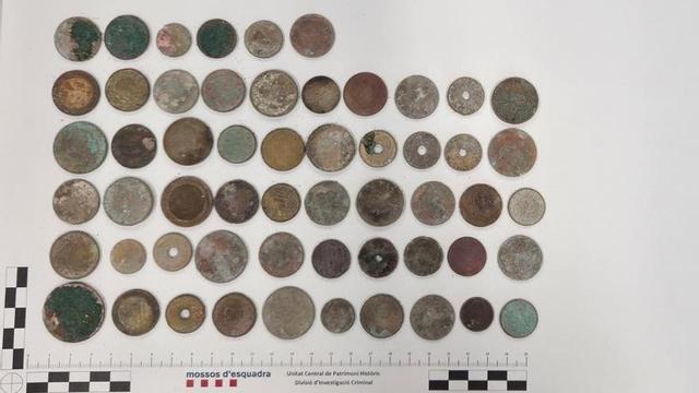Objectes requisats als detinguts per saquejar un jaciment marí a Tarragona