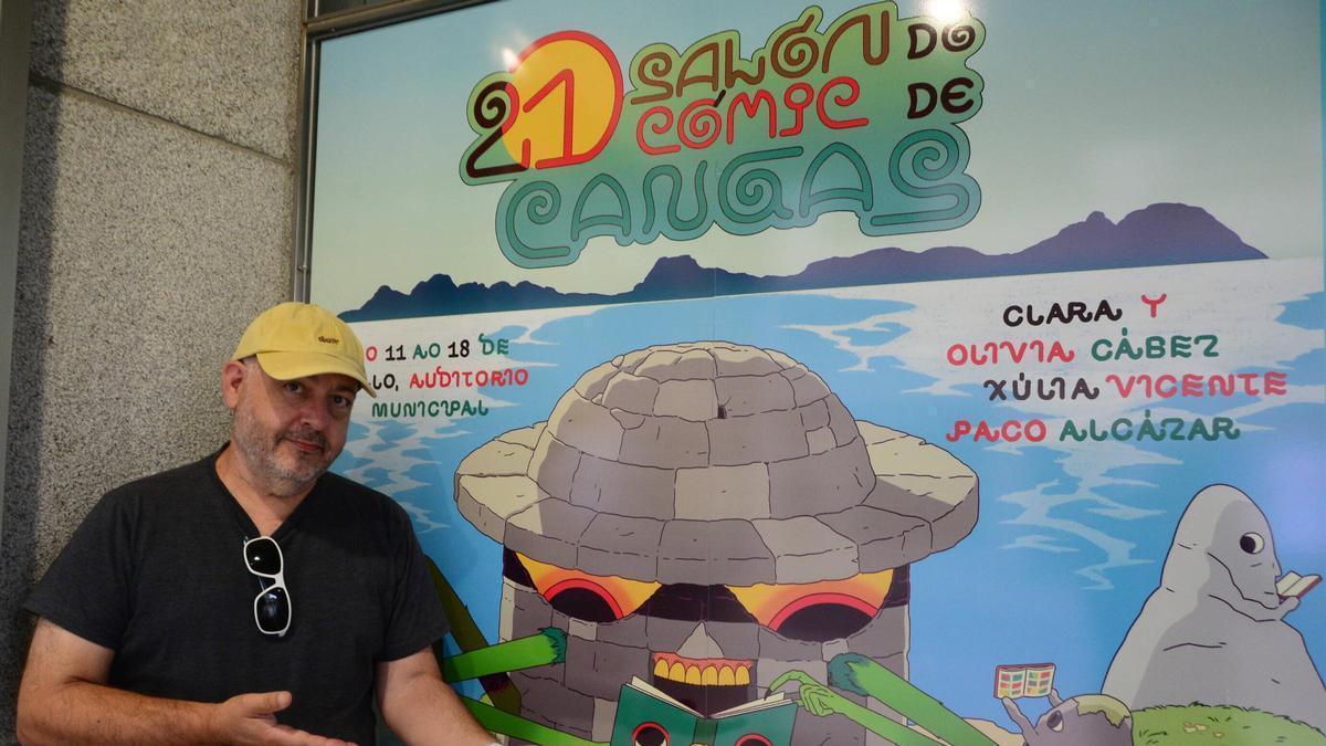 «Mónico», en el Salón del Cómic de Cangas.