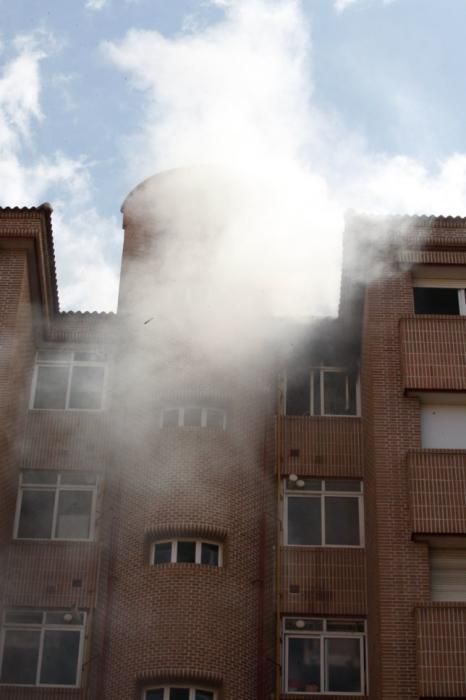 Incendio en una casa en San Antón