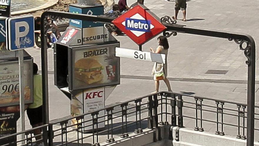 Entrada del metro en la Puerta del Sol.