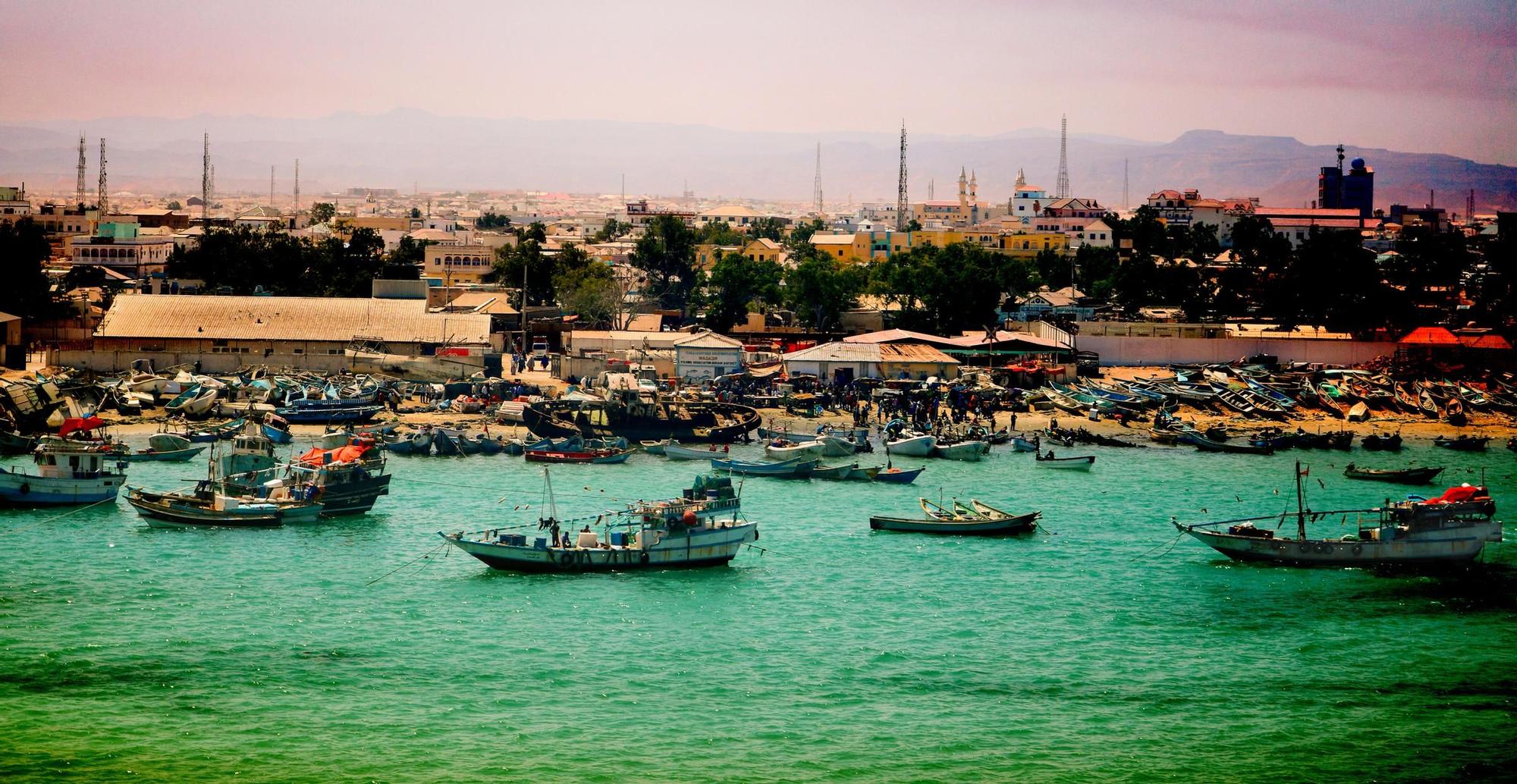 Puerto de Bossaso en Somalia