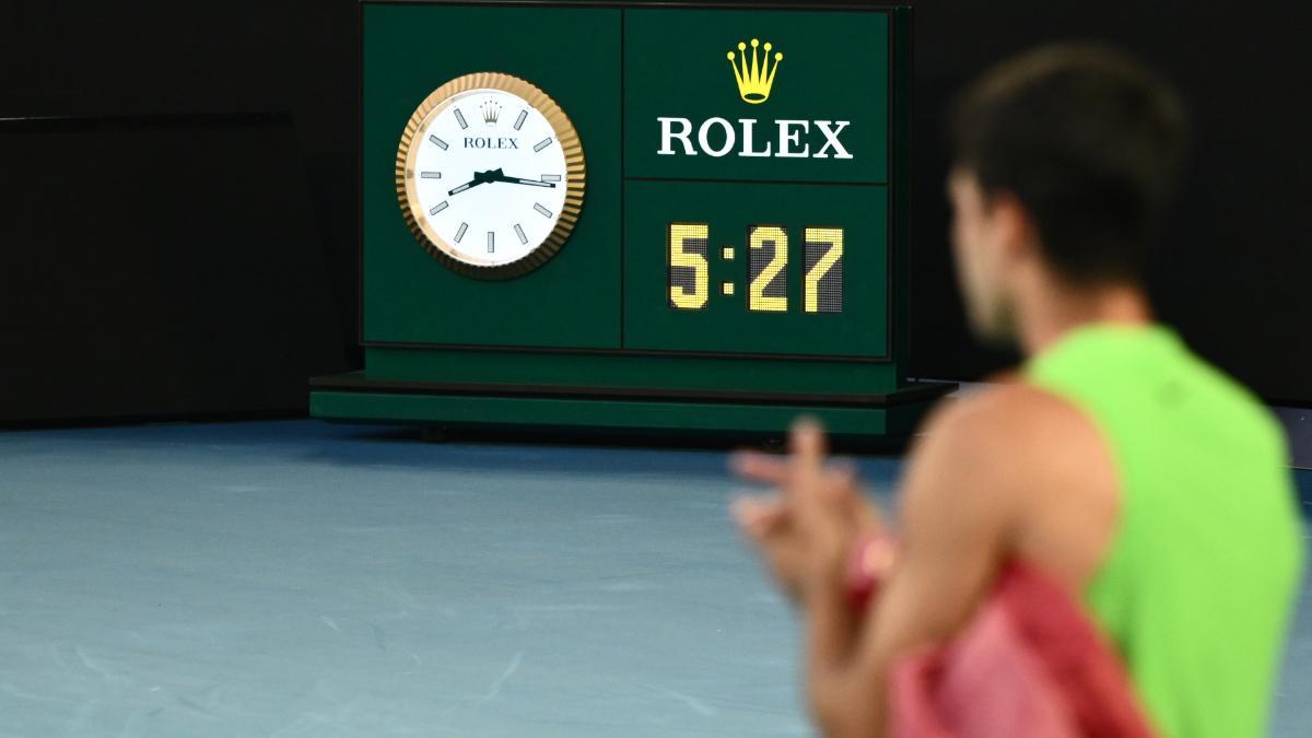 5:27h duró el partido de Alcaraz y Zverev