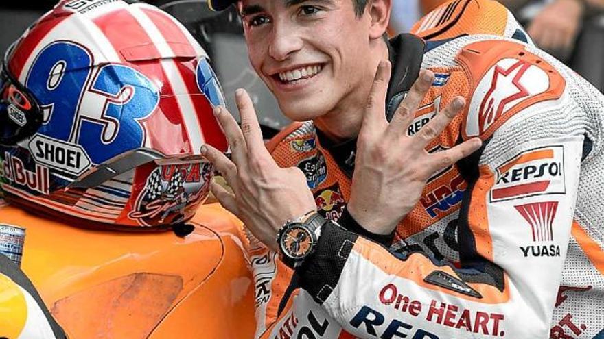 Márquez va celebrar ahir la seva quarta victòria seguida a Austin