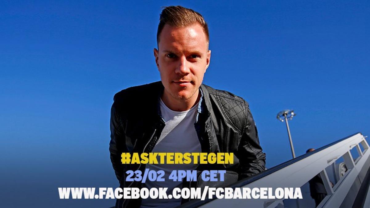 Marc-André ter Stegen estuvo con los seguidores del FC Barcelona a través de Facebook