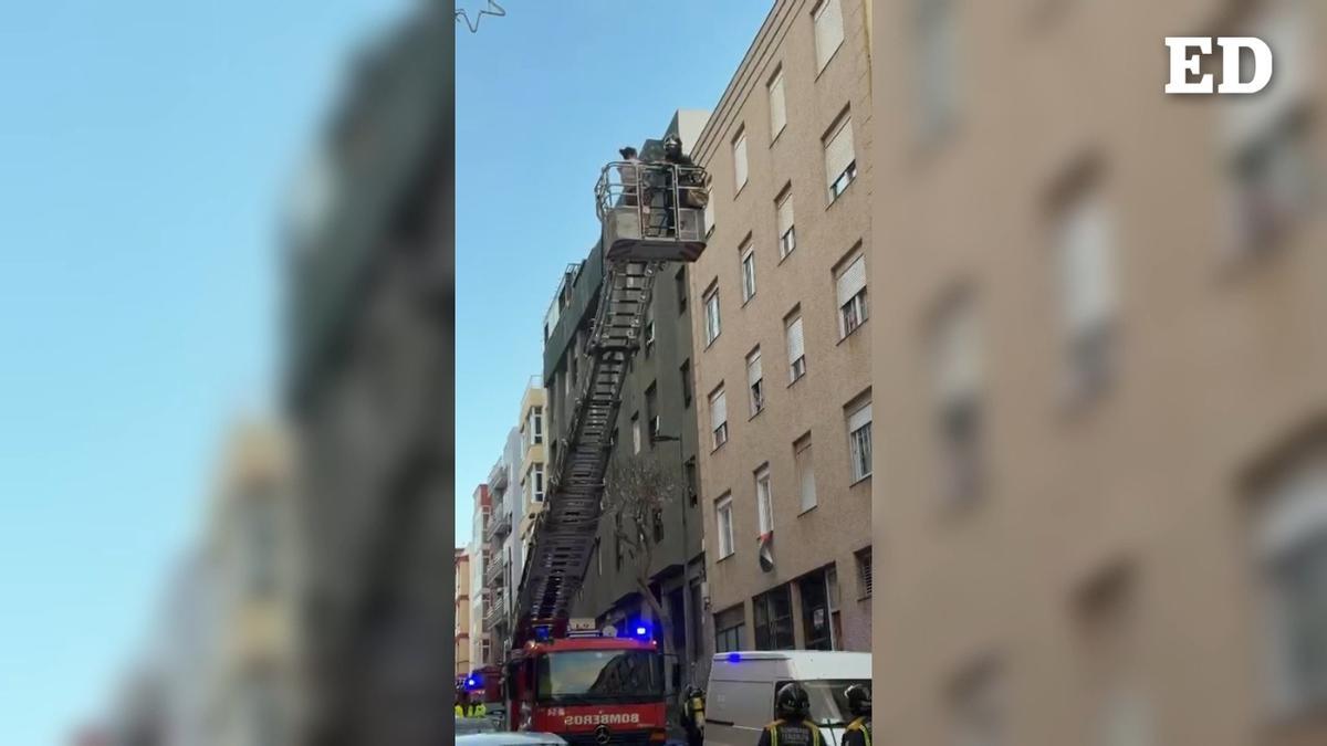 Incendio en una vivienda en La Laguna