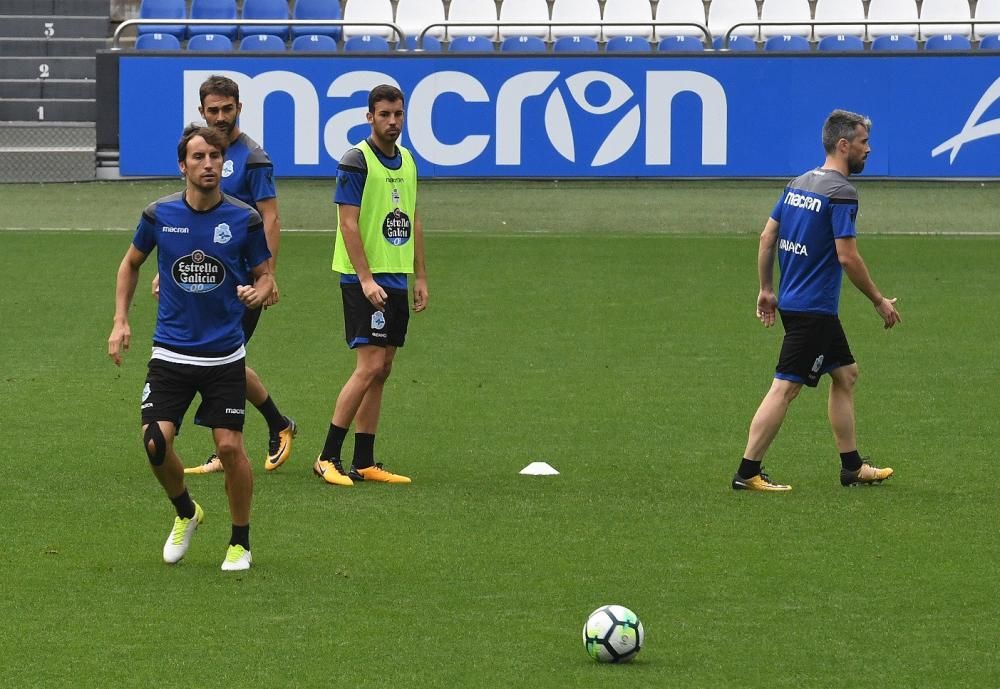 Sesión en Riazor para el duelo con el Levante