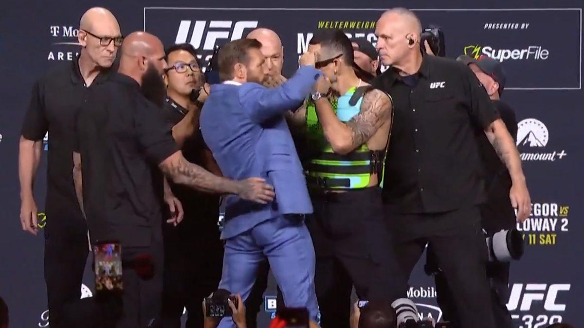 McGregor y Holloway casi llegan a las manos antes de su combate en UFC 329: "Puedo destruirte en diez segundos"
