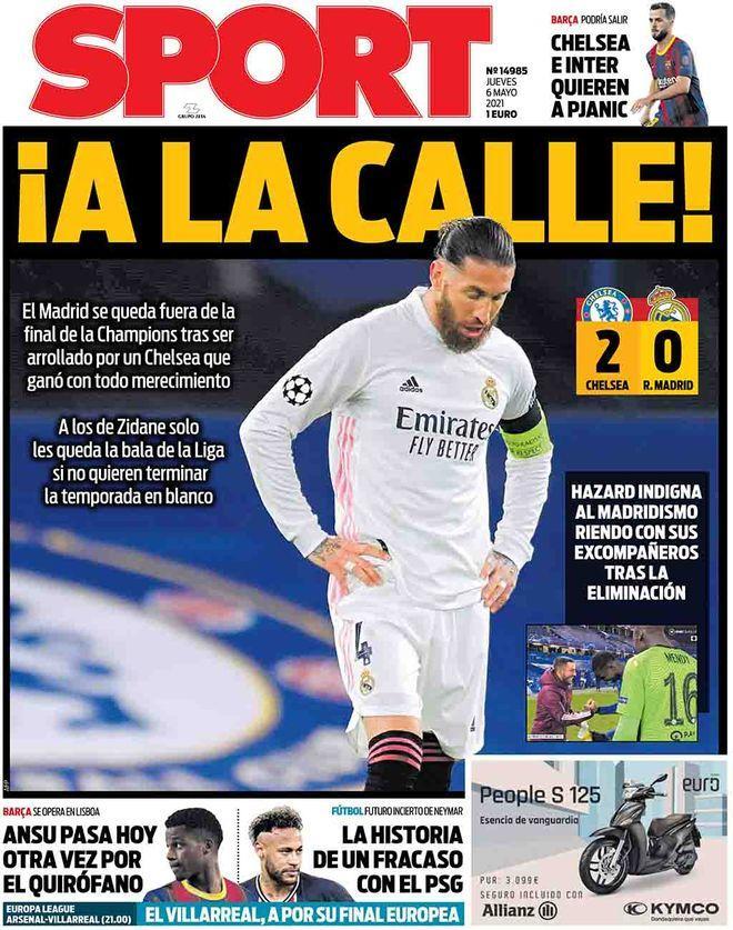 La portada de SPORT