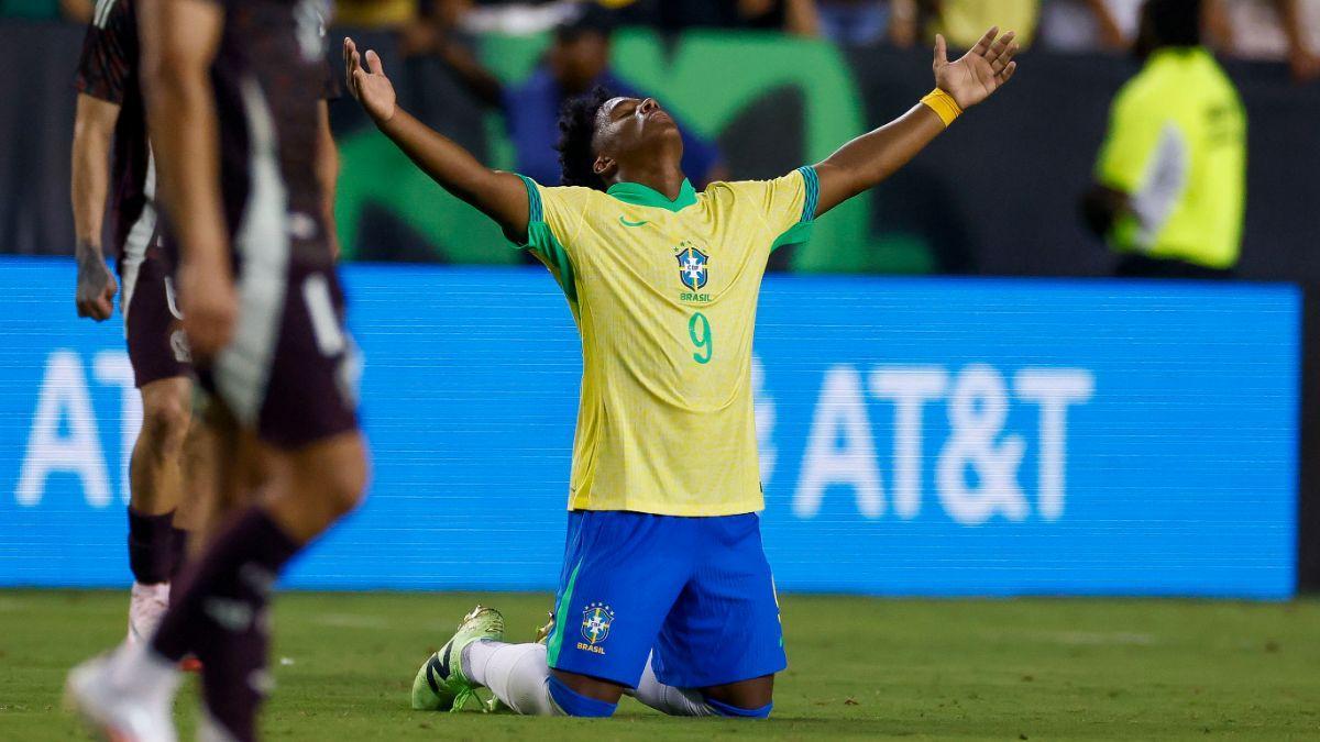 Así celebró Endrick su último título con el Palmeiras