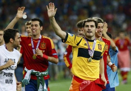 Casillas tras ganar la Euro 2012