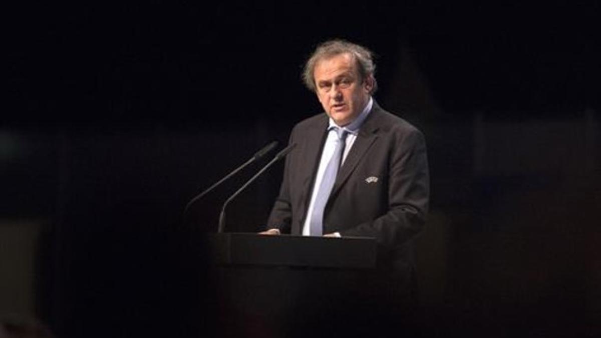 Platini, en el Congreso de la UEFA del pasado mes de marzo.