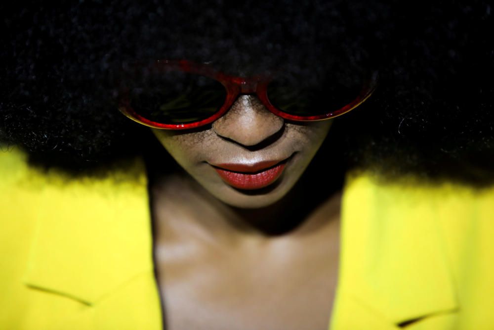 An attendee sits in the front row at the Nonie ...