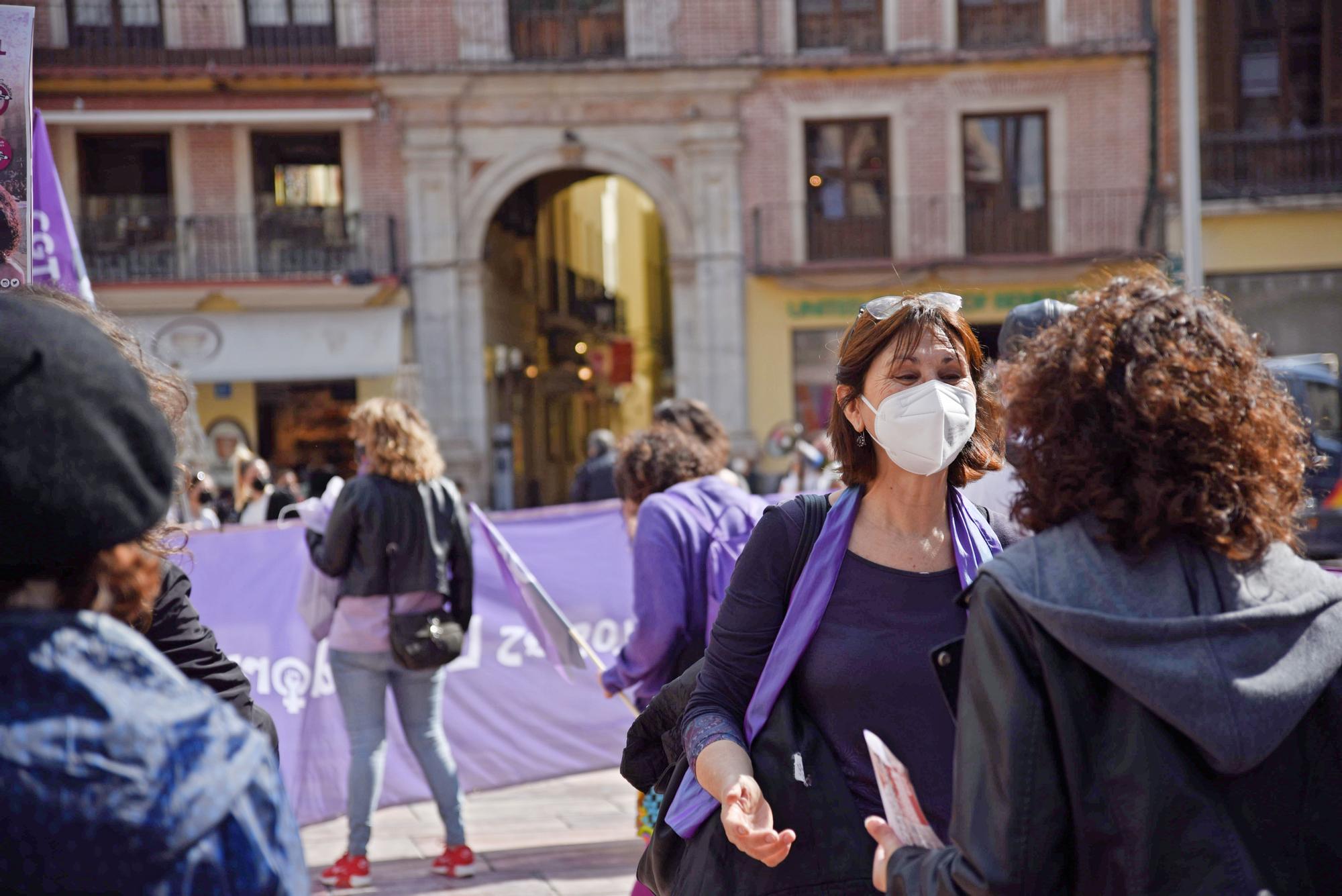 Manifestación por el 8M en las calles del Centro de Málaga