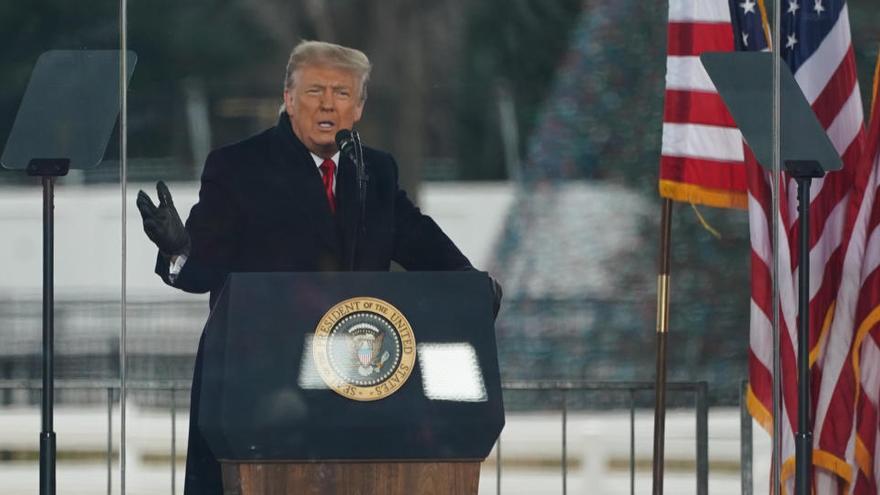 Donald Trump, durante su mitin en Washington.