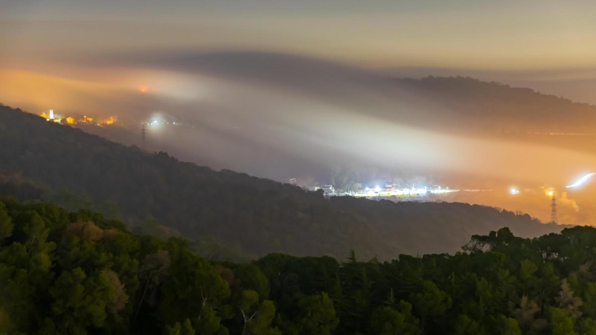 Nieblas sobre Collserola, el 7 de febrero del 2024