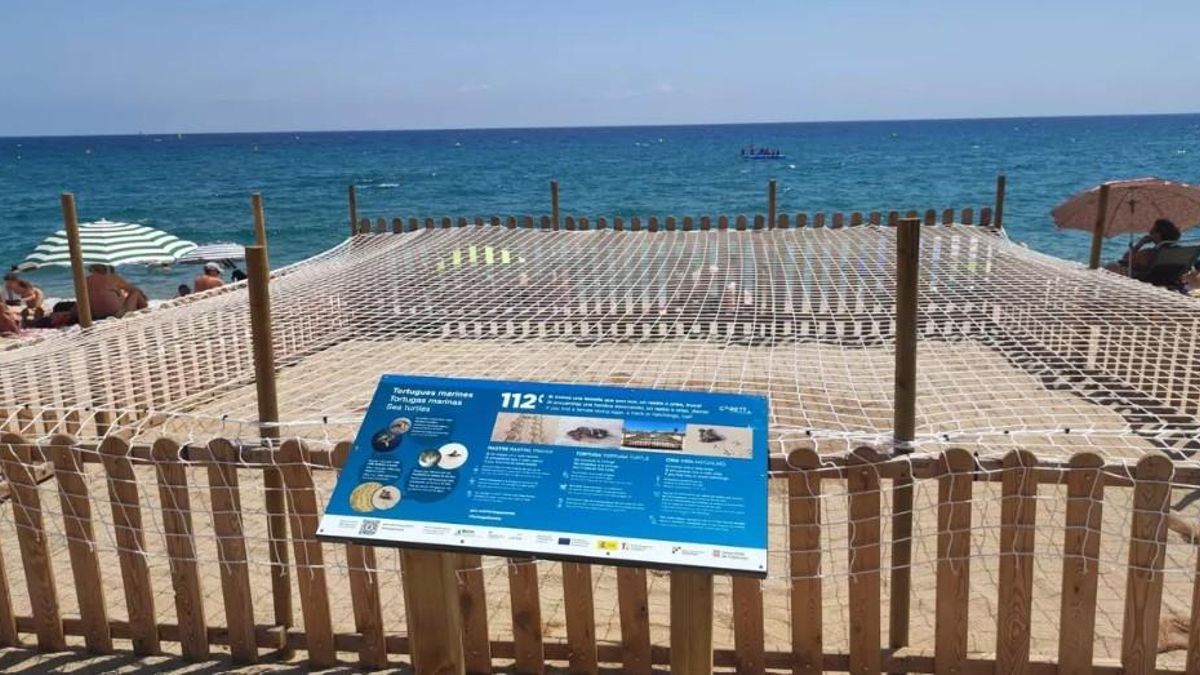 El tancat a la platja de Platja d'Aro.
