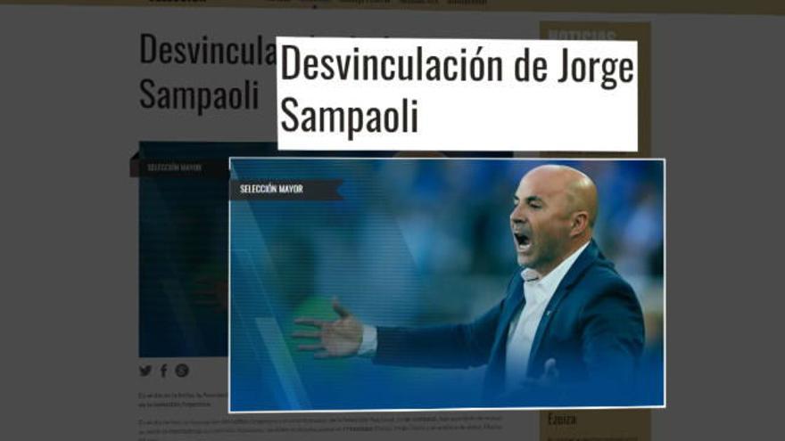 Sampaoli ya no es seleccionador de Argentina