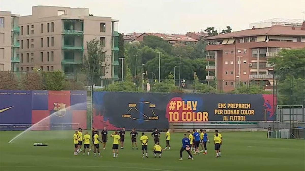 Última sesión del Barça antes del duelo ante el Valladolid