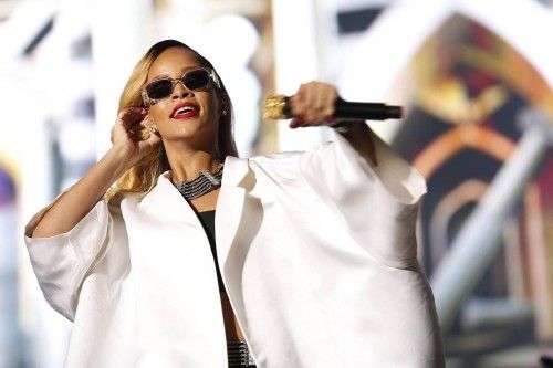 La cantante Rihanna, durante el concierto ofrecido en la ciudad marroquí de Rabat