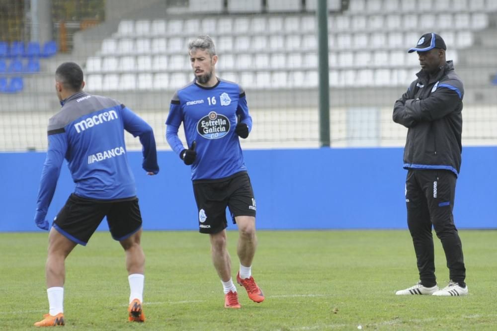 Sesión del Dépor tras el empate ante el Eibar