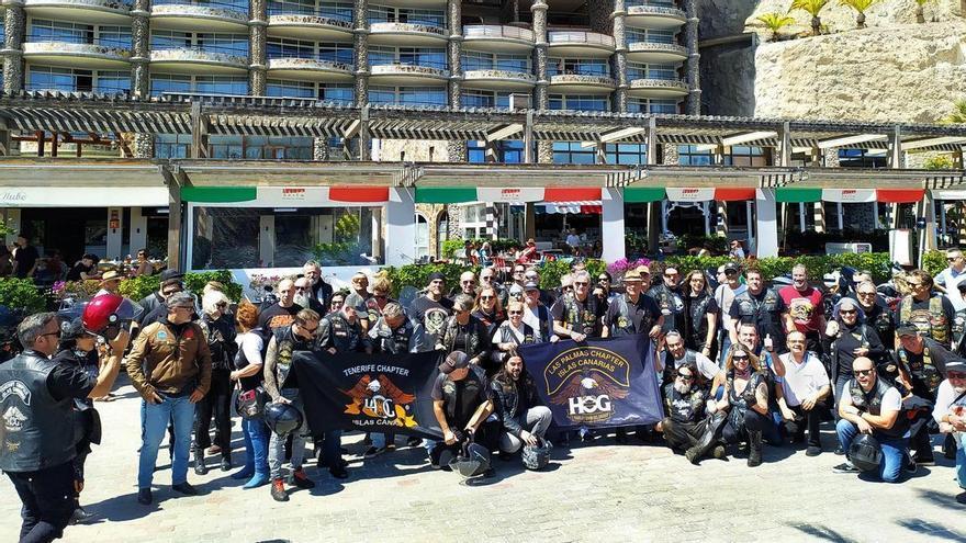 Anfi del Mar reúne a más de medio centenar de Harley-Davidson en una concentración motera con proyección turística