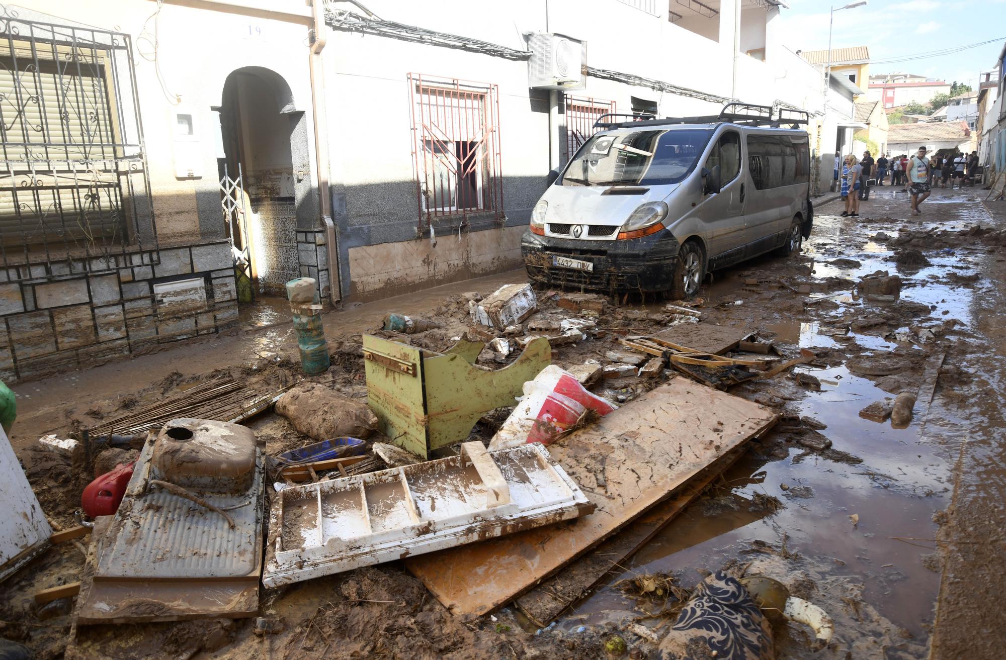 Los estragos del temporal en Javalí Viejo, en imágenes