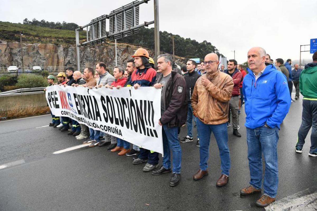 Manifestación de trabajadores de Alcoa en A Coruña