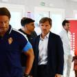 Bobby Aitkenhead, Juan Forcén, Lalo Arantegui y Guido Baroli, en la parte final de la presentación de la nueva propiedad del Zaragoza.