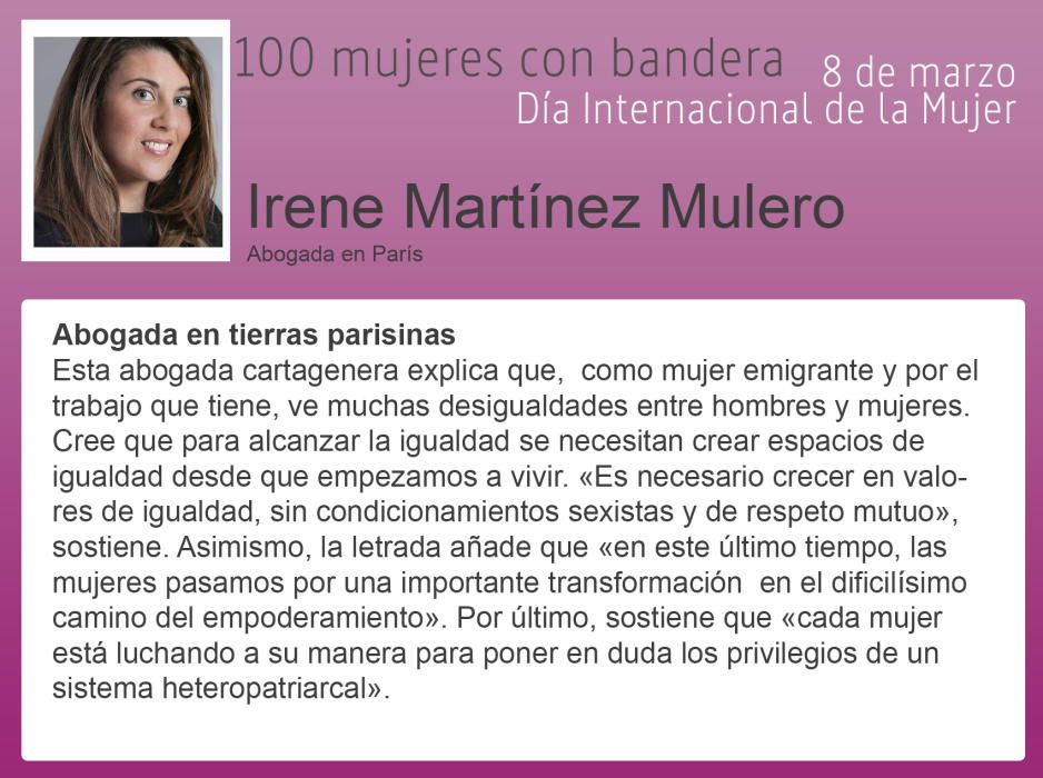 100 mujeres con bandera