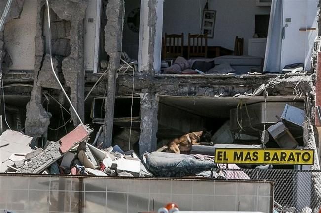 Derrumbe de un edificio de viviendas en Los Cristianos