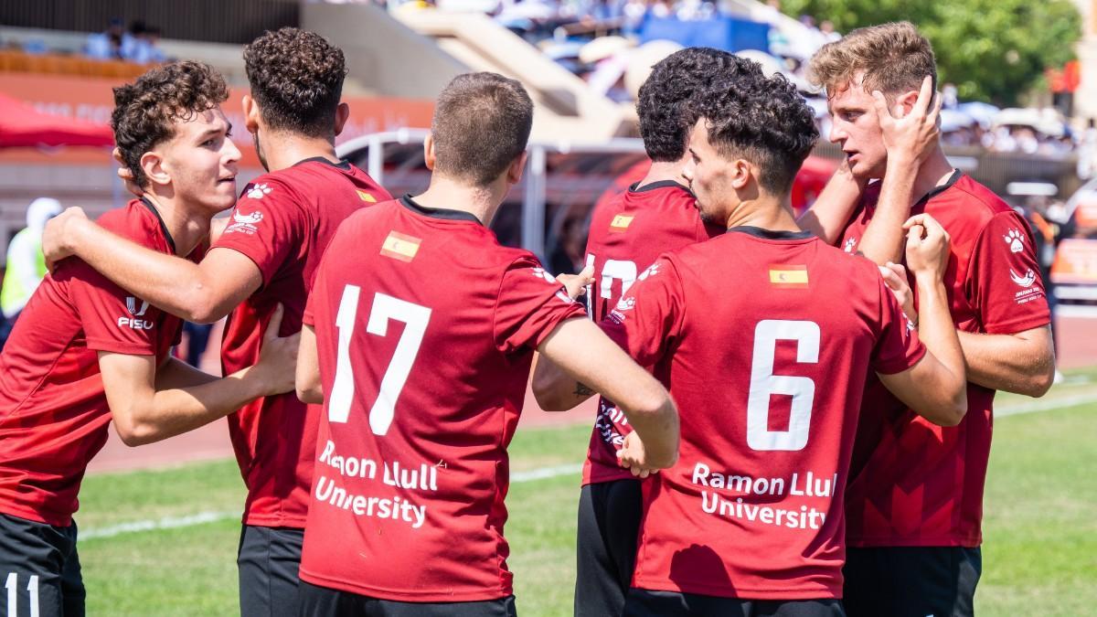 La URL celebra un gol en el Mundial universitario