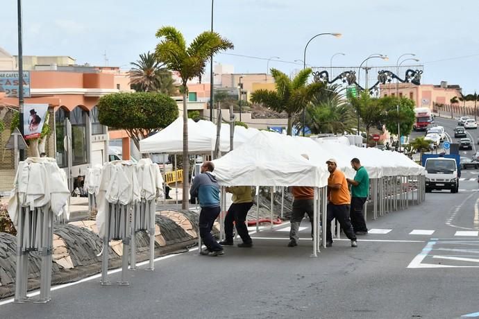 14/11/2019 CARRIZAL. INGENIO. Monataje de la Feria del Sureste en la Avenida Carlos V de Carrizal. Fotógrafa: YAIZA SOCORRO.  | 14/11/2019 | Fotógrafo: Yaiza Socorro